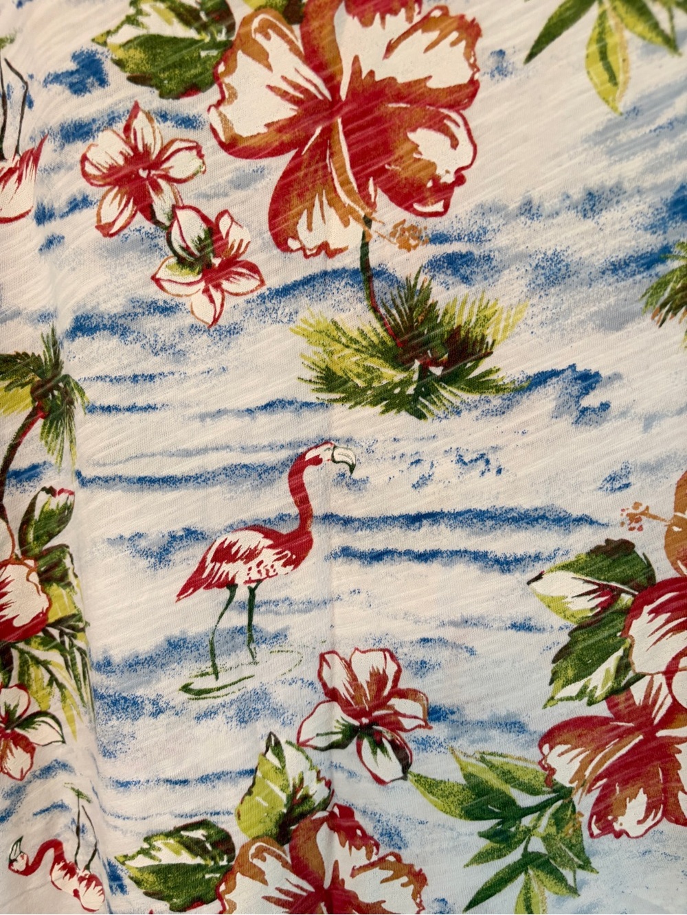 fresh produce Tropical Drape Dress Flamingo Large Made in USA Vacation Island - Picture 10 of 10